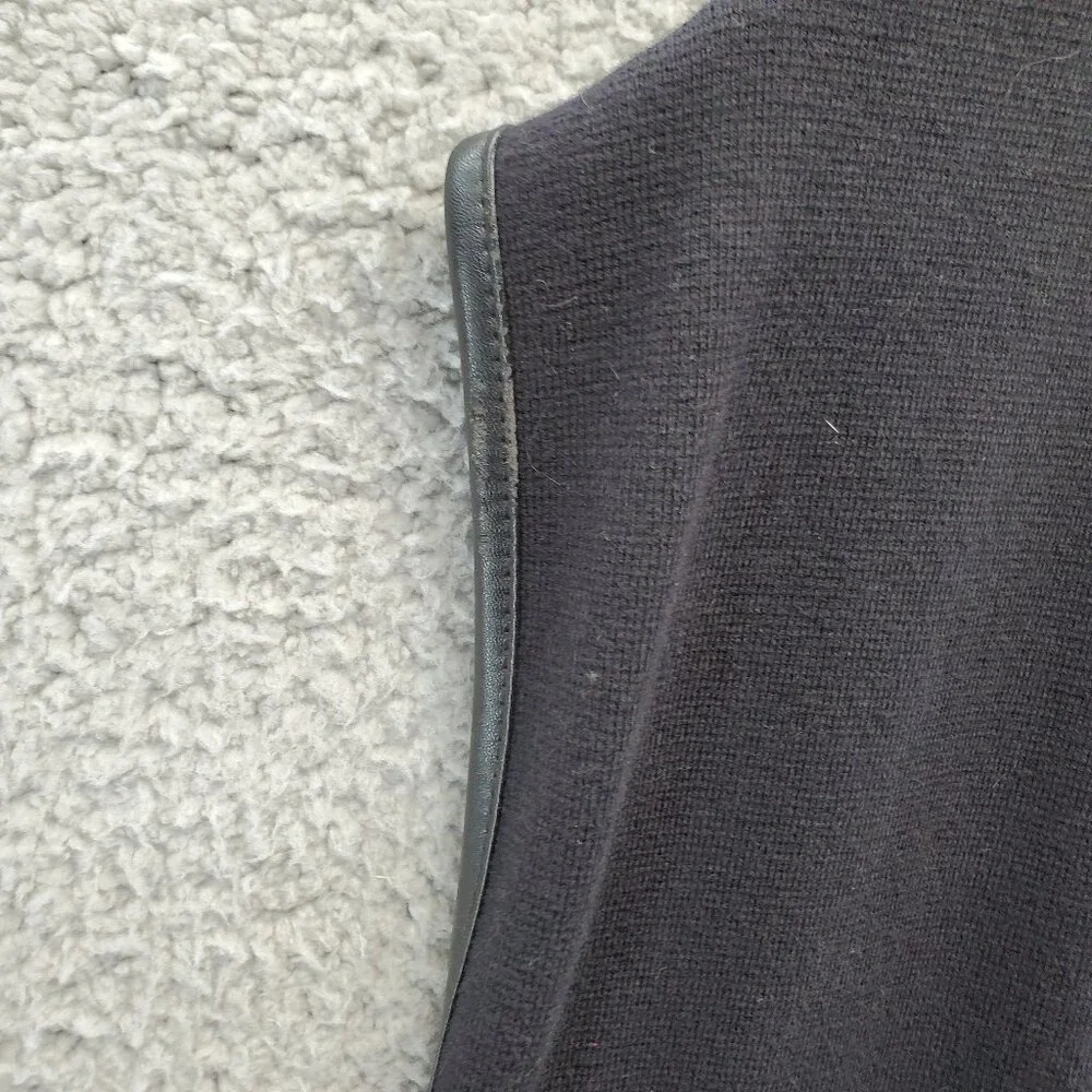 Chicos‎ Longline Cardigan Size 1 Small Pockets Open Front Black Sleeveless